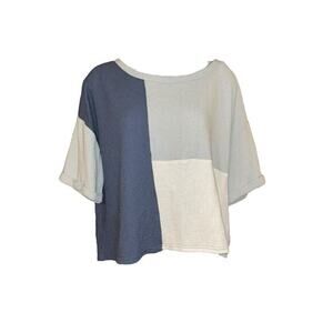 Blu Pepper Womens Colorblock Shirt NWT Size L
